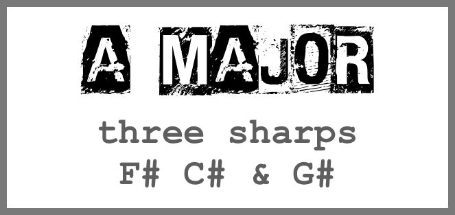 

A major 
three sharps
F# C# & G#